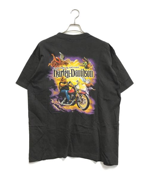 HARLEY-DAVIDSON（ハーレーダビッドソン）HARLEY-DAVIDSON (ハーレーダビッドソン) 両面プリントTシャツ ブラック サイズ:Ｌの古着・服飾アイテム
