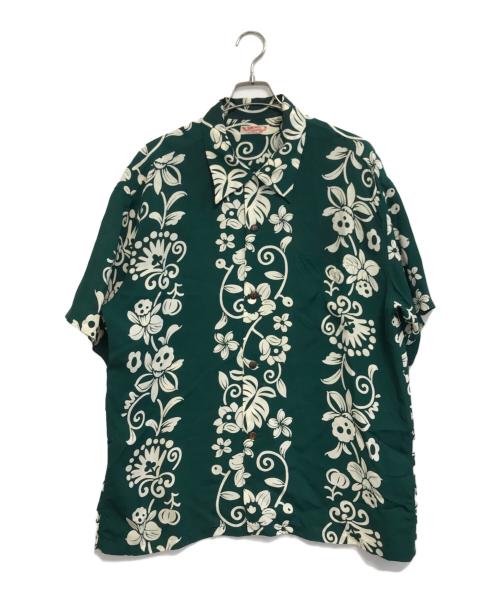 Sun Surf（サンサーフ）Sun Surf (サンサーフ) HAWAIIAN SKULL BORDER グリーン サイズ: XXLの古着・服飾アイテム