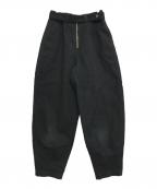 JIL SANDERジルサンダー）の古着「ベルト付コットントラウザーズ」｜ブラック