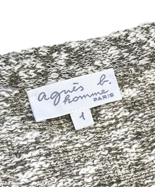 agnes b homme（アニエスベーオム）agnes b homme (アニエスベーオム) リネン混カーディガン グレー サイズ:表記なしの古着・服飾アイテム