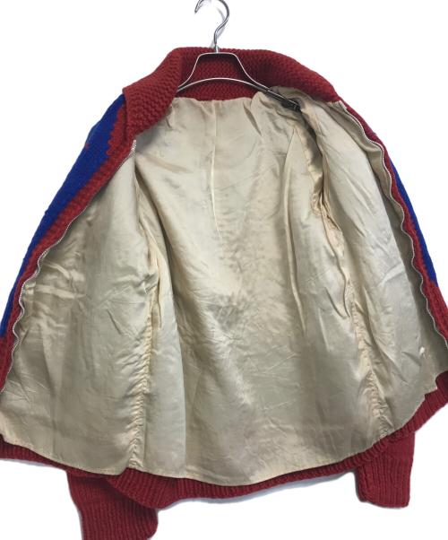 VINTAGE（ヴィンテージ）VINTAGE (ヴィンテージ) カウチンニットカーディガン ブルー サイズ:表記なしの古着・服飾アイテム