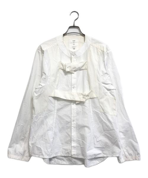 HAUD（ハウド）HAUD (ハウド) バンドカラーシャツ ホワイト サイズ:Ｓの古着・服飾アイテム