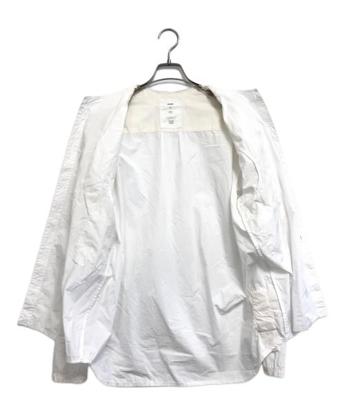 HAUD（ハウド）HAUD (ハウド) バンドカラーシャツ ホワイト サイズ:Ｓの古着・服飾アイテム