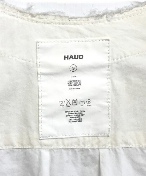 HAUD（ハウド）HAUD (ハウド) バンドカラーシャツ ホワイト サイズ:Ｓの古着・服飾アイテム