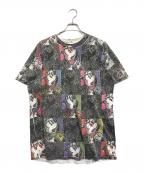 DISNEYディズニー）の古着「総柄プリントTシャツ」｜ブラック