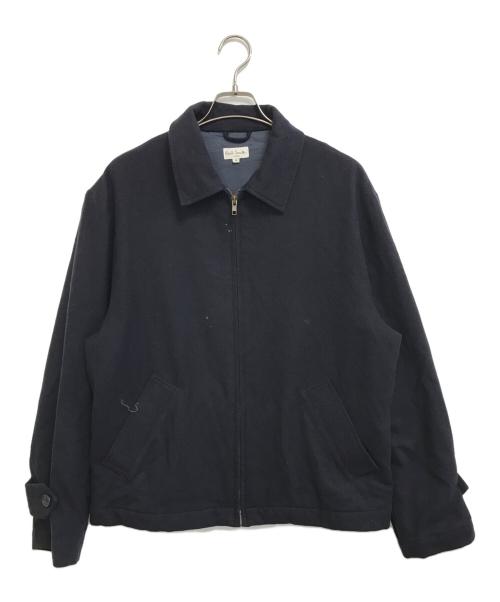 PAUL SMITH（ポールスミス）PAUL SMITH (ポールスミス) ウールメルトンジップアップジャケット ネイビー サイズ:Mの古着・服飾アイテム