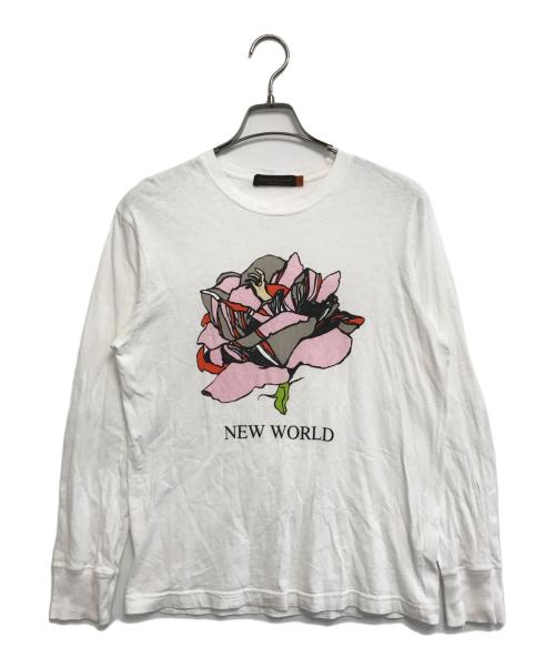 UNDERCOVERISM（アンダーカバーイズム）UNDERCOVERISM (アンダーカバーイズム) NEW WORLD ORDER (ニューワールドオーダー) ロングスリーブカットソー ホワイト サイズ:2の古着・服飾アイテム