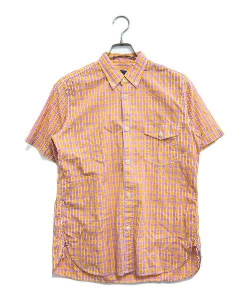 COMME des GARCONS HOMME（コムデギャルソン オム）COMME des GARCONS HOMME (コムデギャルソン オム) 半袖BDチェックシャツ オレンジ サイズ:Sの古着・服飾アイテム