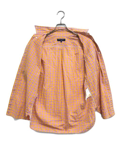 COMME des GARCONS HOMME（コムデギャルソン オム）COMME des GARCONS HOMME (コムデギャルソン オム) 半袖BDチェックシャツ オレンジ サイズ:Sの古着・服飾アイテム