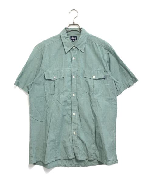 stussy（ステューシー）stussy (ステューシー) マルチポケット半袖シャツ グレー サイズ:Lの古着・服飾アイテム