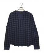 taiga igariタイガイガリ）の古着「TILE CHECKER THERMAL」｜ネイビー
