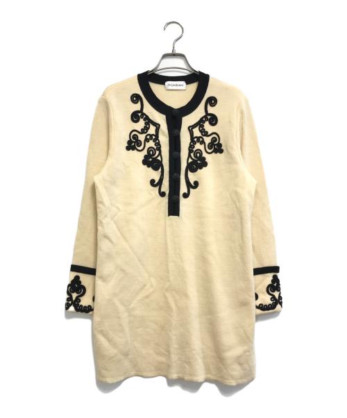 Yves Saint Laurent（イヴサンローラン）Yves Saint Laurent (イヴサンローラン) ウールセーターワンピース ベージュ サイズ:Mの古着・服飾アイテム