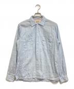 BAMBOOバンブー）の古着「オープンカラーシャツ」｜ブルー