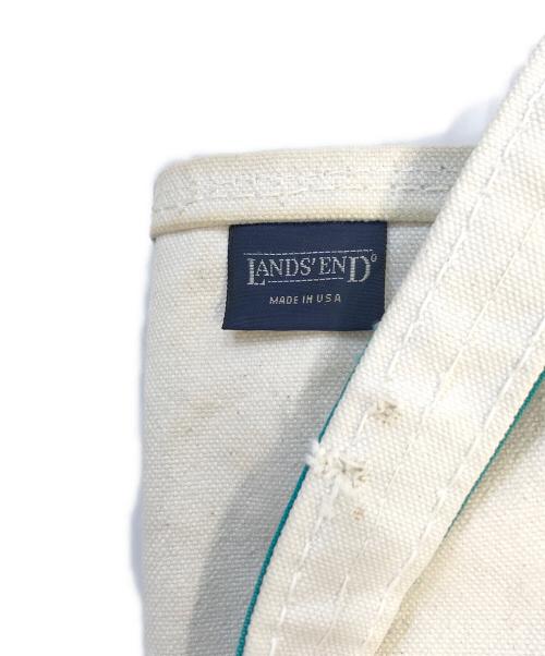 LAND'S END（ランズエンド）LAND'S END (ランズエンド) キャンバストートバッグ ホワイト サイズ:表記なしの古着・服飾アイテム