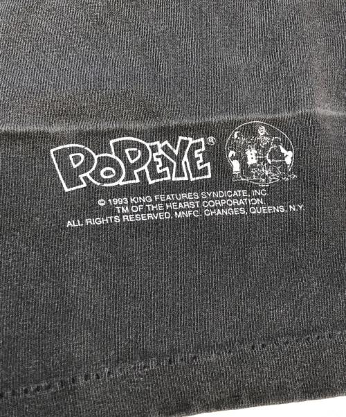 キャラクターTシャツ（キャラクターTシャツ）キャラクターTシャツ (キャラクターTシャツ) 90s POPRYE(ポパイ) キャラクターTシャツ グレー サイズ:Lの古着・服飾アイテム