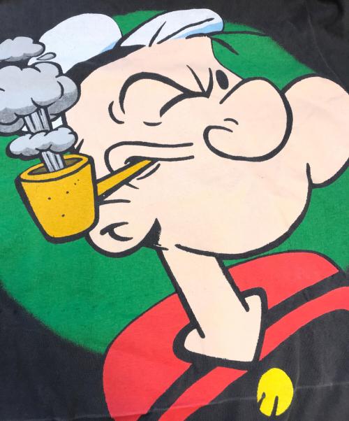 キャラクターTシャツ（キャラクターTシャツ）キャラクターTシャツ (キャラクターTシャツ) 90s POPRYE(ポパイ) キャラクターTシャツ グレー サイズ:Lの古着・服飾アイテム