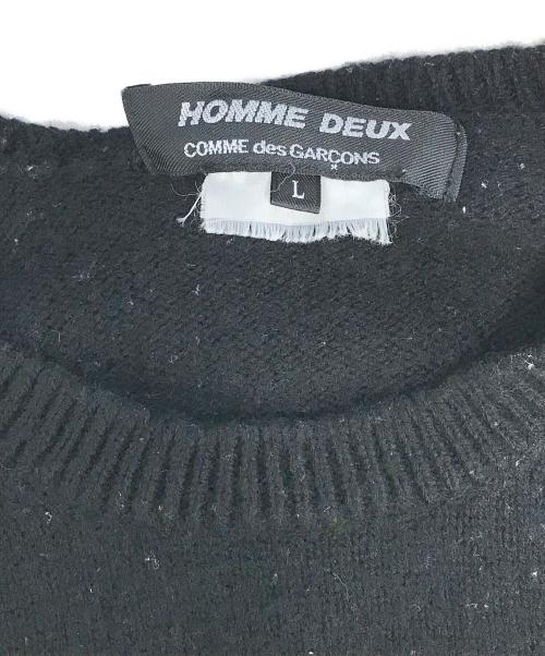 COMME des GARCONS HOMME DEUX（コムデギャルソン オム ドゥ）COMME des GARCONS HOMME DEUX (コムデギャルソン オム ドゥ) ニット ブラック サイズ:Ｌの古着・服飾アイテム