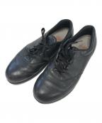 SASエスエーエス）の古着「レザースニーカー」｜ブラック