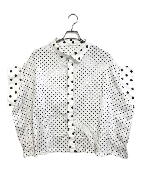 Y's（ワイズ）Y's (ワイズ) ドット柄ブラウス ホワイト サイズ:1の古着・服飾アイテム