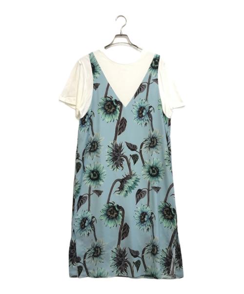 PAUL SMITH（ポールスミス）PAUL SMITH (ポールスミス) グラフィックサンフラワー ワンピース ブルー サイズ:44の古着・服飾アイテム