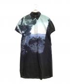 PAUL SMITHポールスミス）の古着「風景画シャツワンピース」｜ブルー