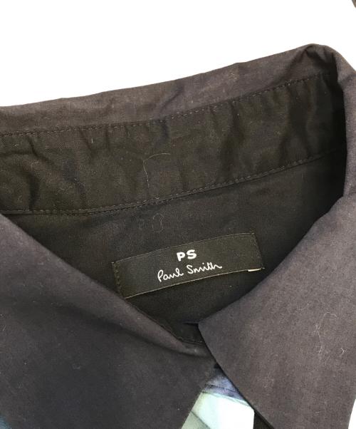 PAUL SMITH（ポールスミス）PAUL SMITH (ポールスミス) 風景画シャツワンピース ブルー サイズ:40の古着・服飾アイテム