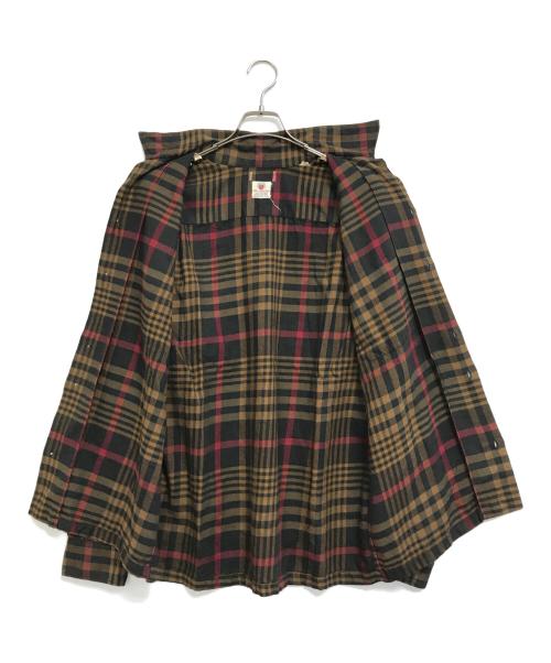 mc avoy（マカヴォイ）mc avoy (マカヴォイ) 開襟ボックスチェックシャツ グリーン サイズ:Ｌの古着・服飾アイテム