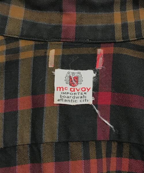 mc avoy（マカヴォイ）mc avoy (マカヴォイ) 開襟ボックスチェックシャツ グリーン サイズ:Ｌの古着・服飾アイテム