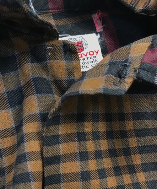 mc avoy（マカヴォイ）mc avoy (マカヴォイ) 開襟ボックスチェックシャツ グリーン サイズ:Ｌの古着・服飾アイテム