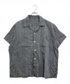 VINTAGEヴィンテージ）の古着「刺繍総柄シャツ」｜グレー