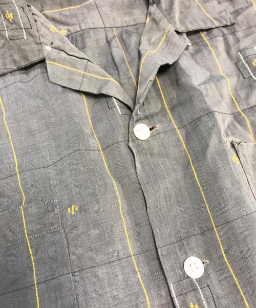 VINTAGE（ヴィンテージ）VINTAGE (ヴィンテージ) 刺繍総柄シャツ グレー サイズ:表記なしの古着・服飾アイテム