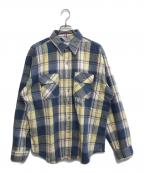 FIVE BROTHERファイブブラザー）の古着「70’sチェックネルシャツ」｜グリーン