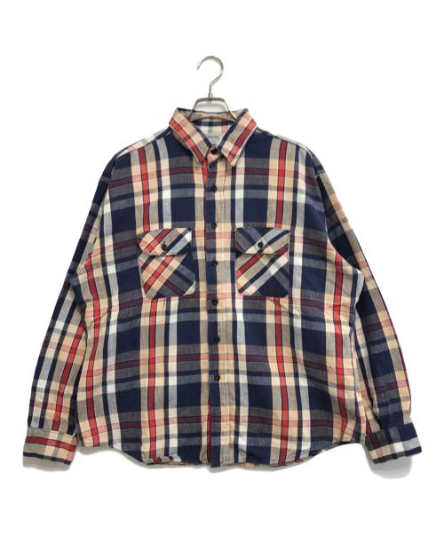 FIVE BROTHER（ファイブブラザー）FIVE BROTHER (ファイブブラザー) 70’sチェックネルシャツ オレンジ サイズ:XLの古着・服飾アイテム