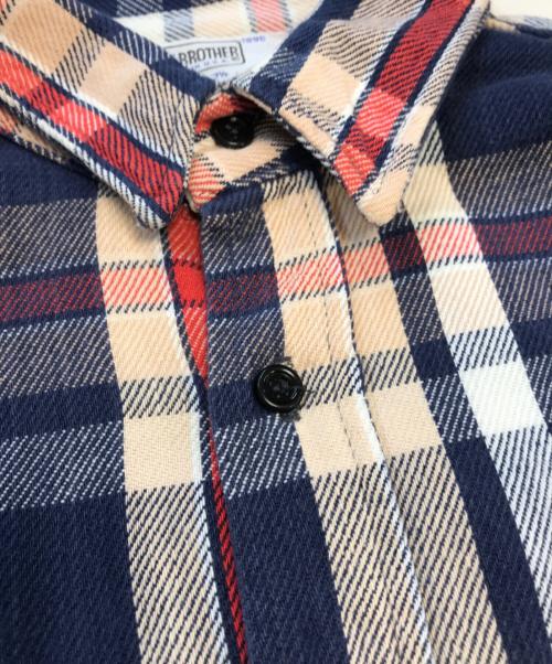 FIVE BROTHER（ファイブブラザー）FIVE BROTHER (ファイブブラザー) 70’sチェックネルシャツ オレンジ サイズ:XLの古着・服飾アイテム