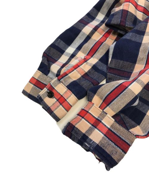 FIVE BROTHER（ファイブブラザー）FIVE BROTHER (ファイブブラザー) 70’sチェックネルシャツ オレンジ サイズ:XLの古着・服飾アイテム