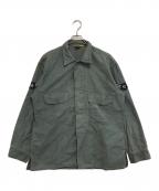 FRUIT OF THE LOOM×VINTAGE MILITARYフルーツオブザルーム×ヴィンテージ ミリタリー）の古着「US ARMY 60’sユーティリティーシャツ」｜グリーン