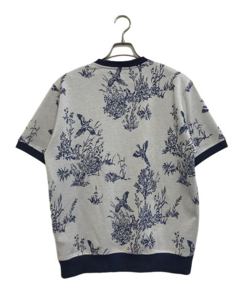 BEAMS PLUS（ビームスプラス）BEAMS PLUS (ビームスプラス) Knit Tee Bird Jacquard スカイブルー サイズ:Mの古着・服飾アイテム