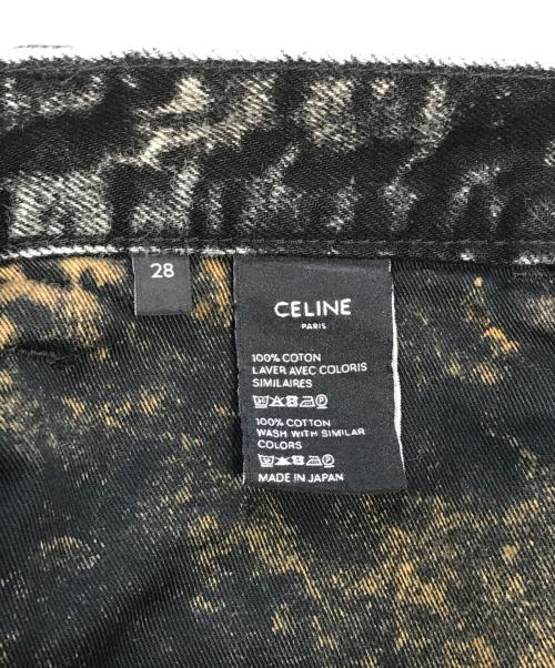 CELINE（セリーヌ）CELINE (セリーヌ) ケミカルウォッシュデニムパンツ ブラック サイズ:28の古着・服飾アイテム