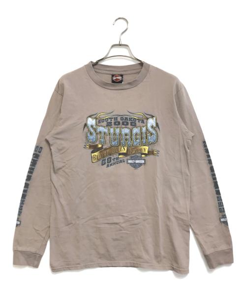 モーターサイクルロングスリーブTシャツ（モーターサイクルロングスリーブTシャツ）モーターサイクルロングスリーブTシャツ (モーターサイクルロングスリーブTシャツ) 00's HARLEY-DAVIDSON(ハーレーダビッドソン) モーターサイクルロングスリーブTシャツ グレー サイズ:Mの古着・服飾アイテム