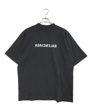 BALENCIAGA バレンシアガ Tシャツ・カットソー メンズ 【古着】【中古】 中古・古着通販】BALENCIAGA (バレンシアガ) ミラーロゴプリントT