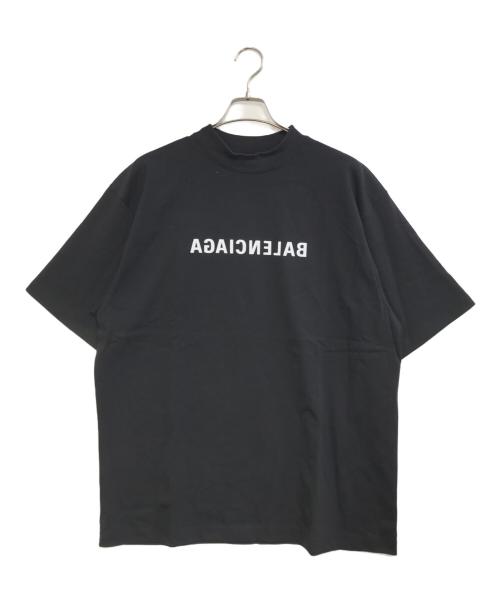 BALENCIAGA（バレンシアガ）BALENCIAGA (バレンシアガ) ミラーロゴプリントTシャツ ブラック サイズ:Sの古着・服飾アイテム