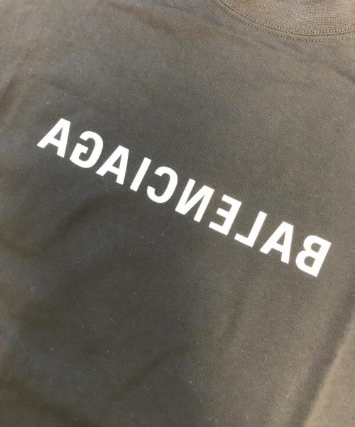 BALENCIAGA（バレンシアガ）BALENCIAGA (バレンシアガ) ミラーロゴプリントTシャツ ブラック サイズ:Sの古着・服飾アイテム