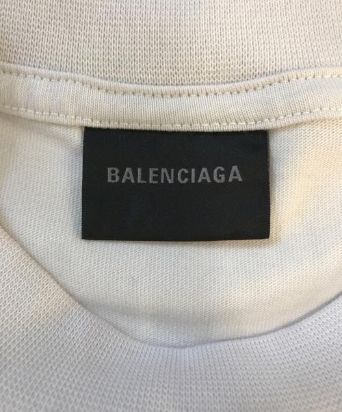 BALENCIAGA（バレンシアガ）BALENCIAGA (バレンシアガ) ミラーロゴプリントTシャツ ホワイト サイズ:Mの古着・服飾アイテム