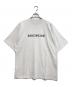 BALENCIAGA（バレンシアガ）の古着「ミラーロゴプリントTシャツ」｜ホワイト