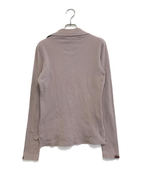 MIU MIU（ミュウミュウ）MIU MIU (ミュウミュウ) スキッパーカットソー グレー サイズ:Sの古着・服飾アイテム