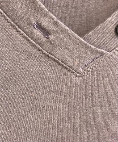 MIU MIU（ミュウミュウ）MIU MIU (ミュウミュウ) スキッパーカットソー グレー サイズ:Sの古着・服飾アイテム