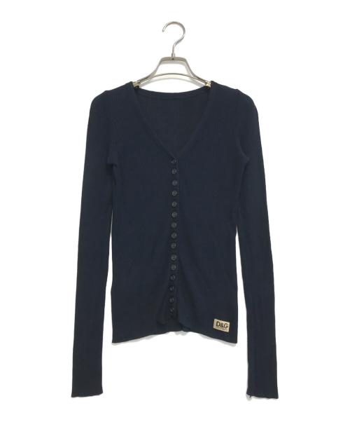 DOLCE & GABBANA（ドルチェ＆ガッバーナ）DOLCE & GABBANA (ドルチェ＆ガッバーナ) ニットカーディガン ネイビー サイズ:24/38の古着・服飾アイテム