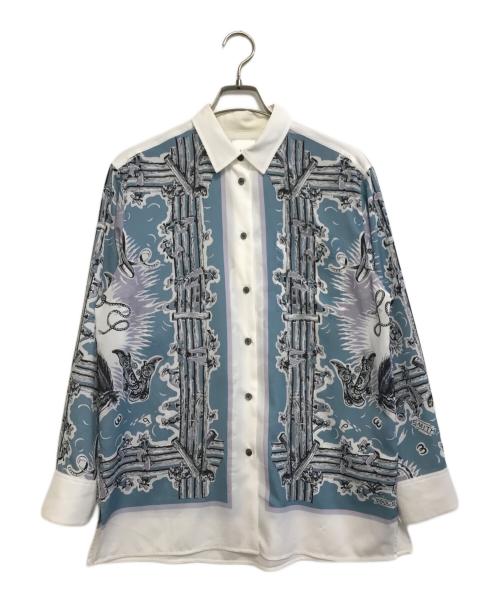 PAUL SMITH（ポールスミス）PAUL SMITH (ポールスミス) カウボーイプリント総柄シャツ スカイブルー サイズ:40の古着・服飾アイテム