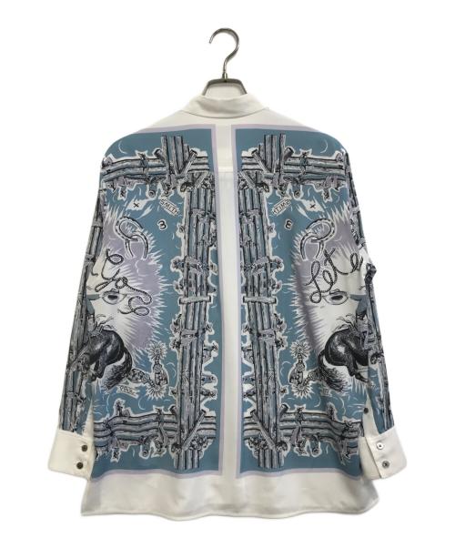 PAUL SMITH（ポールスミス）PAUL SMITH (ポールスミス) カウボーイプリント総柄シャツ スカイブルー サイズ:40の古着・服飾アイテム