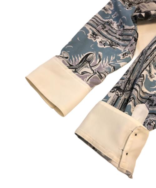 PAUL SMITH（ポールスミス）PAUL SMITH (ポールスミス) カウボーイプリント総柄シャツ スカイブルー サイズ:40の古着・服飾アイテム